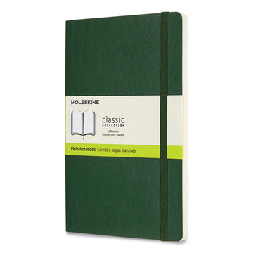 Moleskine® Classic Softcover Notebook, 1 Subject, Unruled, Myrtle Green Cover, 8.25 X 5, 96 Sheets freeshipping - TVN Wholesale